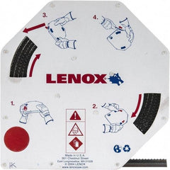 Lenox - 1/2" x 100' x 0.025" Carbon Steel Band Saw Blade Coil Stock - 6 TPI, Toothed Edge, Hook Form, Raker Set, Flexible Back, Constant Pitch, Contour Cutting - USA Tool & Supply