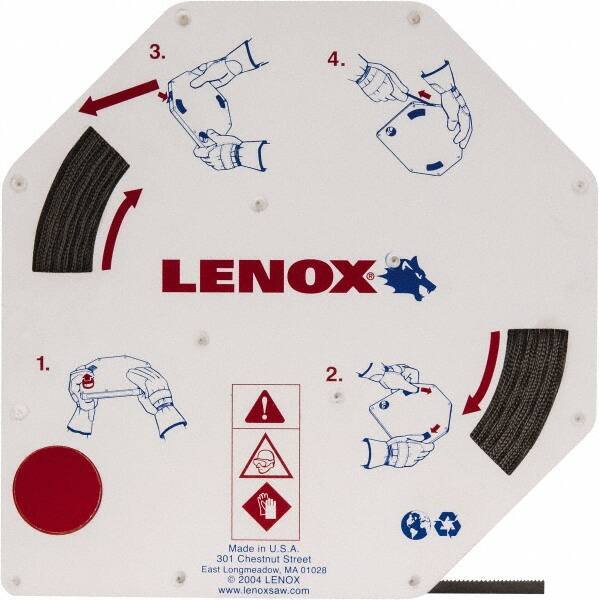 Lenox - 1/4" x 100' x 0.025" Bi-Metal Band Saw Blade Coil Stock - 14 to 18 TPI, Toothed Edge, Wavy Set, Flexible Back, Variable Pitch, Contour Cutting - USA Tool & Supply