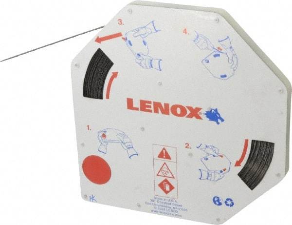 Lenox - 3/8" x 100' x 0.025" Bi-Metal Band Saw Blade Coil Stock - 14 to 18 TPI, Toothed Edge, Wavy Set, Flexible Back, Variable Pitch, Contour Cutting - USA Tool & Supply