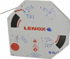 Lenox - 3/8" x 100' x 0.025" Bi-Metal Band Saw Blade Coil Stock - 10 to 14 TPI, Toothed Edge, Modified Raker Set, Flexible Back, Variable Pitch, Contour Cutting - USA Tool & Supply