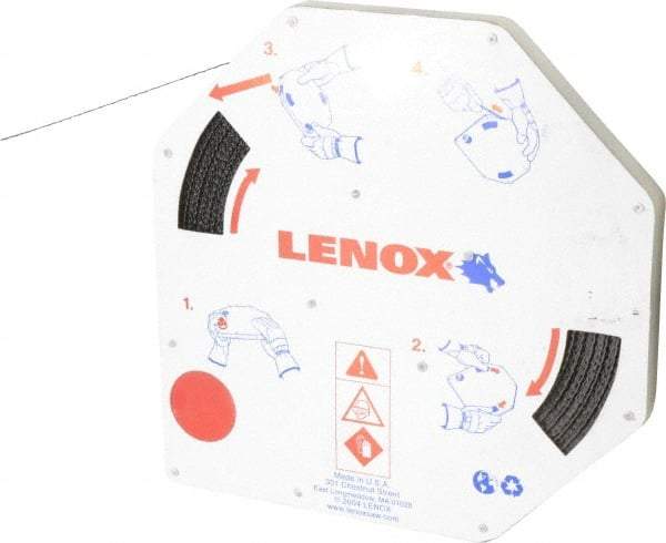 Lenox - 1/2" x 100' x 0.025" Bi-Metal Band Saw Blade Coil Stock - 6 to 10 TPI, Toothed Edge, Modified Raker Set, Flexible Back, Variable Pitch, Contour Cutting - USA Tool & Supply