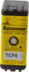 Cooper Bussmann - 300 VDC, 600 VAC, 6 Amp, Time Delay General Purpose Fuse - Plug-in Mount, 2-7/64" OAL, 100 at DC, 200 (CSA RMS), 300 (UL RMS) kA Rating - USA Tool & Supply