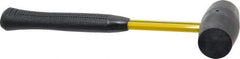 NUPLA - 1 Lb Head Rubber Mallet - 12-1/2" OAL, 12-1/4" Long Fiberglass Handle - USA Tool & Supply