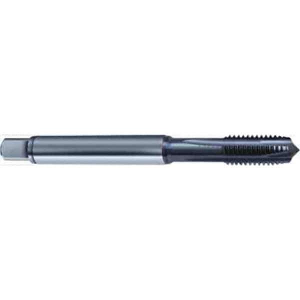 Guhring - M12x1.75 Metric 6HX 4 Flute TiCN Finish High Speed Steel Straight Flute Standard Hand Tap - Plug, Right Hand Thread, 110mm OAL, D6/D7 Limit - Exact Industrial Supply