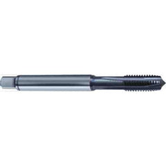 Guhring - M12x1.75 Metric 6HX 4 Flute TiCN Finish High Speed Steel Straight Flute Standard Hand Tap - Plug, Right Hand Thread, 110mm OAL, D6/D7 Limit - Exact Industrial Supply