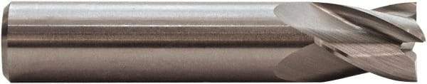 M.A. Ford - 12mm, 16mm LOC, 12mm Shank Diam, 64mm OAL, 4 Flute, Solid Carbide Square End Mill - Single End, TiN Finish, 30° Helix, Centercutting, Right Hand Cut, Right Hand Flute, Series 163 - USA Tool & Supply