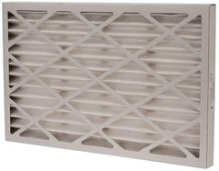 Value Collection - 16" Noml Height x 25" Noml Width x 1-3/4" Noml Depth, 35 to 45% Capture Efficiency, Wireless Pleated Air Filter - MERV 8, Synthetic, Integrated Beverage Board Frame, 500 Max FPM, 1,400 CFM, For Heating & Air Conditioning Units - USA Tool & Supply