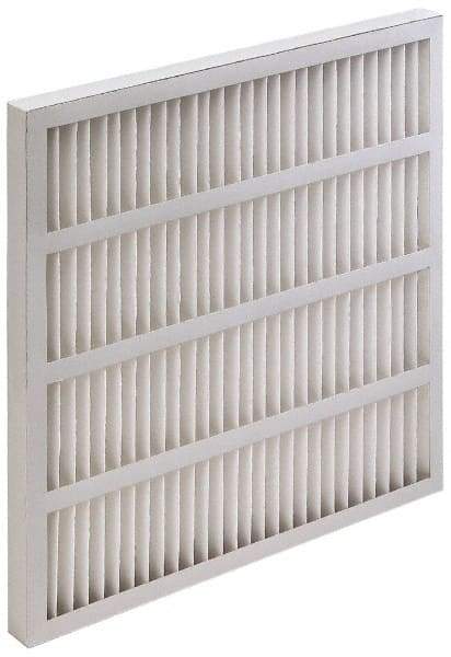 Value Collection - 20" Noml Height x 25" Noml Width x 2" Noml Depth, 35 to 45% Capture Efficiency, Wireless Pleated Air Filter - MERV 8, Synthetic, Integrated Beverage Board Frame, 500 Max FPM, 1,740 CFM, For Heating & Air Conditioning Units - USA Tool & Supply