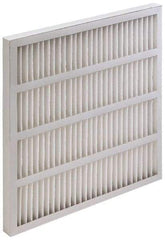 Value Collection - 20" Noml Height x 25" Noml Width x 2" Noml Depth, 35 to 45% Capture Efficiency, Wireless Pleated Air Filter - MERV 8, Synthetic, Integrated Beverage Board Frame, 500 Max FPM, 1,740 CFM, For Heating & Air Conditioning Units - USA Tool & Supply