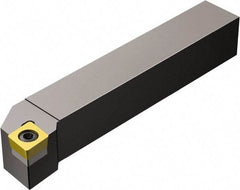 Sandvik Coromant - SCLCR/L, Left Hand Cut, -5° Lead Angle, 12mm Shank Height x 12mm Shank Width, Neutral Rake Indexable Turning Toolholder - 80mm OAL, CCMT 09 T3 08, CCMT 3(2.5)2 Insert Compatibility, Series CoroTurn 107 - USA Tool & Supply