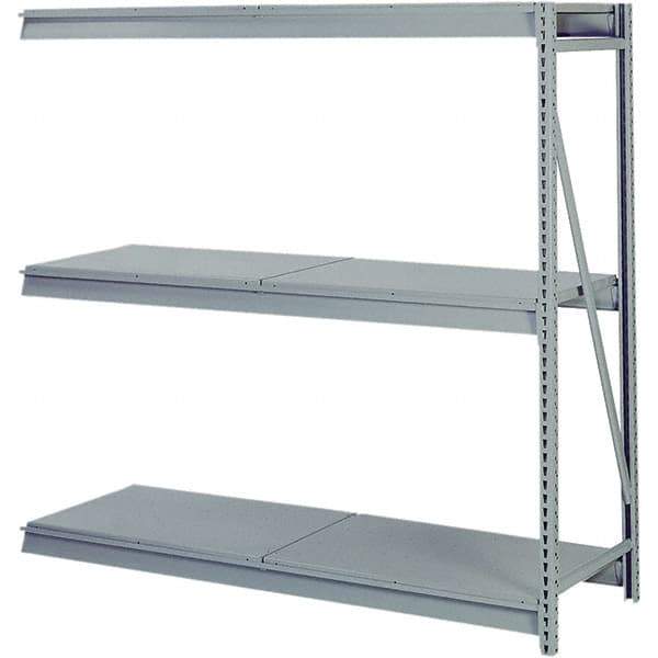 Lyon - 4 Shelf Add-On Solid Steel Steel Shelving - 10,000 Lb Capacity, 96" Wide x 96" High x 36" Deep, Dove Gray - USA Tool & Supply