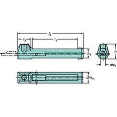 CXS-A1000-06M Cylindrical Shank With Flat To CoroTurn® XS Adaptor - USA Tool & Supply