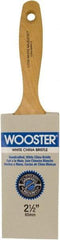 Wooster Brush - 3" Flat Hog Varnish Brush - 3-7/16" Bristle Length, 6-1/2" Maple Beavertail Handle - USA Tool & Supply