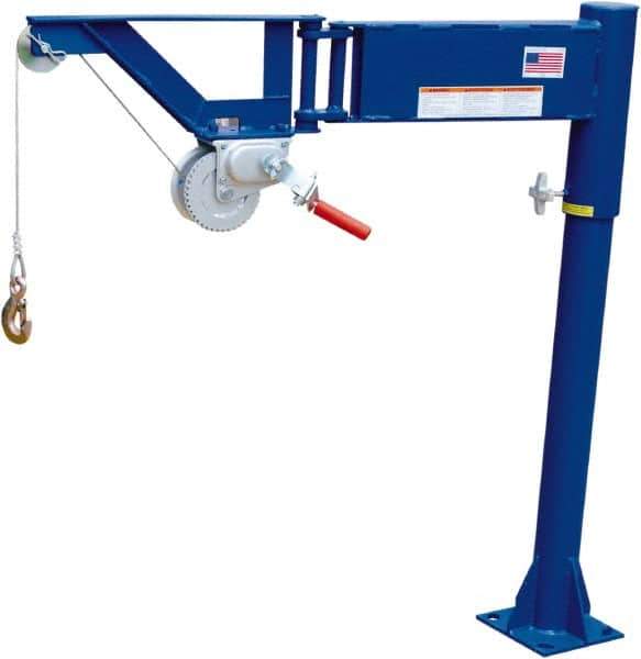 Vestil - 400 Lb Load Capacity, Steel Jib Crane - 3' 13/16" Span - USA Tool & Supply