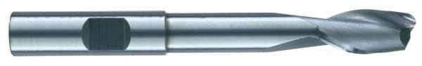RobbJack - 7/16", 3/4" LOC, 7/16" Shank Diam, 3-3/4" OAL, 2 Flute, Solid Carbide Square End Mill - Single End, Uncoated, Spiral Flute, 30° Helix, Centercutting, Right Hand Cut, Right Hand Flute, Series EX-204 - USA Tool & Supply
