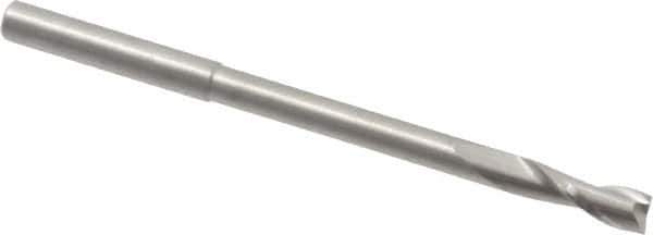 RobbJack - 3/16", 1/2" LOC, 3/16" Shank Diam, 3" OAL, 2 Flute, Solid Carbide Square End Mill - Single End, Uncoated, Spiral Flute, 30° Helix, Centercutting, Right Hand Cut, Right Hand Flute, Series EX-204 - USA Tool & Supply