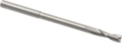 RobbJack - 3/16", 1/2" LOC, 3/16" Shank Diam, 3" OAL, 2 Flute, Solid Carbide Square End Mill - Single End, Uncoated, Spiral Flute, 30° Helix, Centercutting, Right Hand Cut, Right Hand Flute, Series EX-204 - USA Tool & Supply