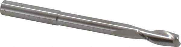 RobbJack - 1/4", 5/8" LOC, 1/4" Shank Diam, 3" OAL, 2 Flute, Solid Carbide Square End Mill - Single End, Uncoated, Spiral Flute, 30° Helix, Centercutting, Right Hand Cut, Right Hand Flute, Series EX-204 - USA Tool & Supply