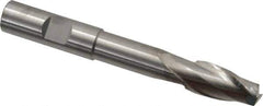 RobbJack - 1/2", 1" LOC, 1/2" Shank Diam, 4" OAL, 2 Flute, Solid Carbide Square End Mill - Single End, Uncoated, Spiral Flute, 30° Helix, Centercutting, Right Hand Cut, Right Hand Flute, Series EX-204 - USA Tool & Supply