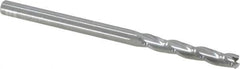 RobbJack - 3/16", 1-1/8" LOC, 3/16" Shank Diam, 3" OAL, 3 Flute, Solid Carbide Square End Mill - Single End, Uncoated, Spiral Flute, 30° Helix, Centercutting, Right Hand Cut, Right Hand Flute, Series TL-303 - USA Tool & Supply