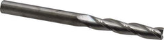 RobbJack - 1/4", 1-1/4" LOC, 1/4" Shank Diam, 3" OAL, 3 Flute, Solid Carbide Square End Mill - Single End, Uncoated, Spiral Flute, 30° Helix, Centercutting, Right Hand Cut, Right Hand Flute, Series TL-303 - USA Tool & Supply