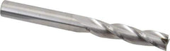 RobbJack - 5/16", 1-3/8" LOC, 5/16" Shank Diam, 3-1/8" OAL, 3 Flute, Solid Carbide Square End Mill - Single End, Uncoated, Spiral Flute, 30° Helix, Centercutting, Right Hand Cut, Right Hand Flute, Series TL-303 - USA Tool & Supply