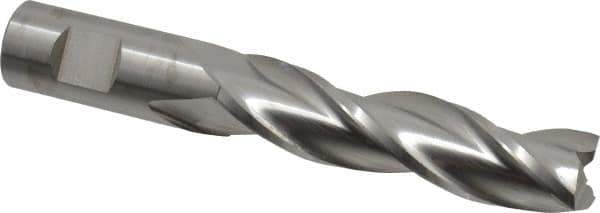 RobbJack - 3/4", 3" LOC, 3/4" Shank Diam, 5" OAL, 3 Flute, Solid Carbide Square End Mill - Single End, Uncoated, Spiral Flute, 30° Helix, Centercutting, Right Hand Cut, Right Hand Flute, Series TL-303 - USA Tool & Supply