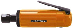 Dotco - 1/4" Collet, Straight Handle, Air Straight Die Grinder - 23,000 RPM, Front Exhaust, 38 CFM, 0.9 hp, 90 psi, 1/4" Inlet - USA Tool & Supply