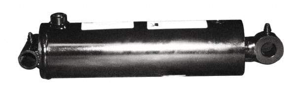 Prince - 4" Bore, 2" Rod Diam, Welded Tie Rod Cylinder with Universal Mountings - 24" Stroke Length, 1/2" Port, Cross Tube Mount - USA Tool & Supply