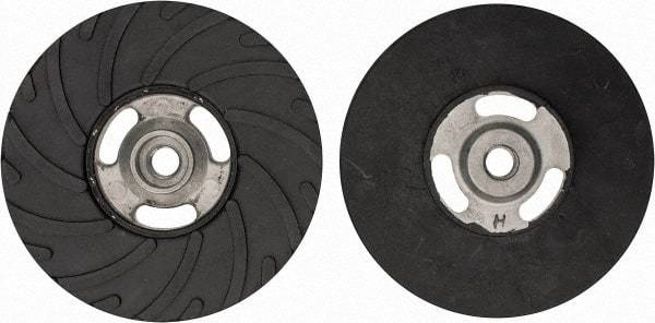 Made in USA - 6" Diam Disc Backing Ribbed Backing Pad - Hard Density, 8,600 RPM - USA Tool & Supply