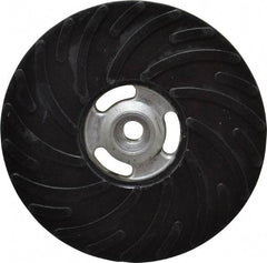 Made in USA - 7" Diam Disc Backing Ribbed Backing Pad - Hard Density, 8,600 RPM - USA Tool & Supply
