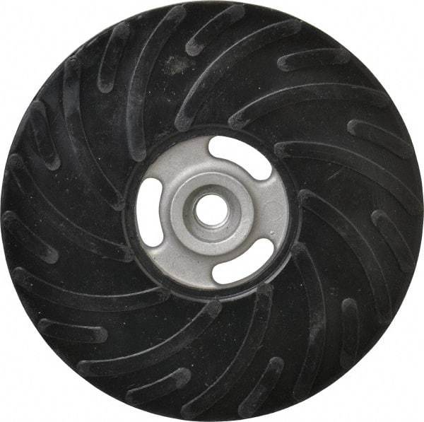 Made in USA - 7" Diam Disc Backing Ribbed Backing Pad - Medium Density, 8,600 RPM - USA Tool & Supply