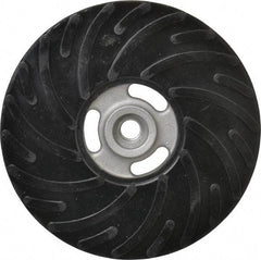 Made in USA - 7" Diam Disc Backing Ribbed Backing Pad - Medium Density, 8,600 RPM - USA Tool & Supply