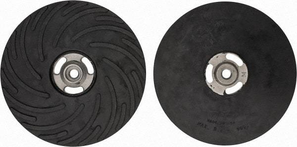 Made in USA - 9" Diam Disc Backing Ribbed Backing Pad - Medium Density, 6,600 RPM - USA Tool & Supply