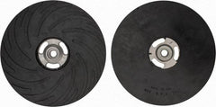 Made in USA - 9" Diam Disc Backing Ribbed Backing Pad - Soft Density, 6,600 RPM - USA Tool & Supply