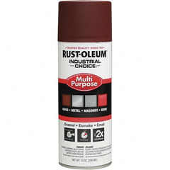 Rust-Oleum - 12 oz Flat Red Interior/Exterior Enamel Spray Primer - USA Tool & Supply