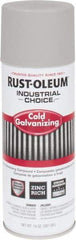 Rust-Oleum - Silver, Galvanizing Spray Paint - 8 to 12 Sq Ft per Can, 14 oz Container, Use on Bridges, Ducts, Fences, Production Welds, Tanks, Touch-Up & Repair to Damaged Galvanized Steel, Trailers, Utility Towers, Vehicles - USA Tool & Supply