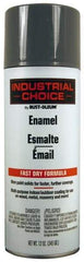 Rust-Oleum - Universal Gray, Gloss, Enamel Spray Paint - 8 to 12 Sq. Ft. per Can, 16 Ounce Container, Use on Drums, Equipment and Color Coding, Furniture, Ladders, Lockers, Motors, Stenciling, Tools - USA Tool & Supply