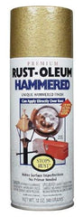 Rust-Oleum - Black, Hammered, Enamel Spray Paint - 20 Sq Ft per Can, 12 oz Container - USA Tool & Supply
