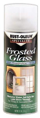 Rust-Oleum - 12 oz Frosted Glass Flat Finish Alkyd Enamel Paint - 8 to 10 Sq Ft per Gal, Interior, Direct to Metal - USA Tool & Supply