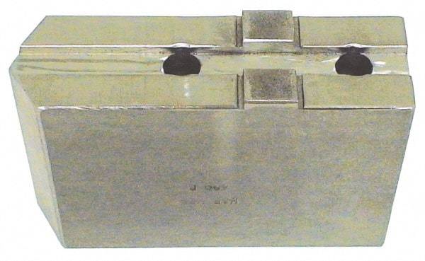 H & R Manufacturing - 6" Chuck Capacity, Tongue & Groove Attachment, Square Soft Lathe Chuck Jaw - Steel, 1-1/2" Btw Mount Hole Ctrs, 3-3/16" Long x 1-1/4" Wide x 1-5/8" High, 5/16" Groove - USA Tool & Supply