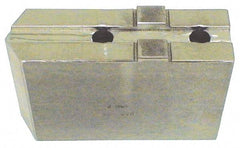 H & R Manufacturing - 6" Chuck Capacity, Tongue & Groove Attachment, Square Soft Lathe Chuck Jaw - Steel, 1-1/2" Btw Mount Hole Ctrs, 3-3/16" Long x 1-1/4" Wide x 1-5/8" High, 5/16" Groove - USA Tool & Supply