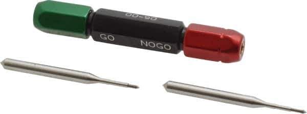 Balax - 2 Piece, 00-90 Thread Size, High Speed Tool Steel Miniature Plug Thread Go No Go Gage Set - 0.0398 Inch Go Pitch, 0.0412 Inch No Go Pitch - USA Tool & Supply