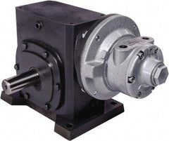 Gast - 1.7 hp Reversible Base Air Actuated Motor - 60:1 Gear Ratio, 50 Max RPM, 2-3/4" Shaft Length, 1-1/4" Shaft Diam - USA Tool & Supply