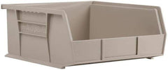 Akro-Mils - 50 Lb. Load Capacity, 10-7/8" Deep, Gray Polymer Hopper Stacking Bin - 5" High x 11" Wide x 10-7/8" Long - USA Tool & Supply