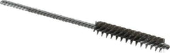 Made in USA - 5/16" Diam Helical Stainless Steel Tube Brush - Double Spiral, 0.005" Filament Diam, 1-1/2" Brush Length, 4" OAL, 1/8" Diam Galvanized Steel Shank - USA Tool & Supply