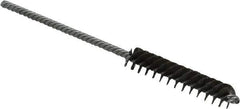 Made in USA - 5/16" Diam Helical Steel Tube Brush - Double Spiral, 0.005" Filament Diam, 1-1/2" Brush Length, 4" OAL, 1/8" Diam Galvanized Steel Shank - USA Tool & Supply