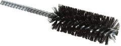 Made in USA - 1" Diam Helical Steel Tube Brush - Double Spiral, 0.006" Filament Diam, 2-1/2" Brush Length, 5-1/2" OAL, 0.237" Diam Galvanized Steel Shank - USA Tool & Supply
