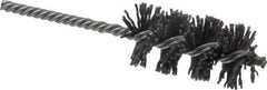 Made in USA - 1-1/4" Diam Helical Nylon Tube Brush - Single Spiral, 0.04" Filament Diam, 2-1/2" Brush Length, 5-1/2" OAL, 15/64" Diam Galvanized Steel Shank - USA Tool & Supply
