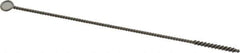 PRO-SOURCE - 1" Long x 1/8" Diam Stainless Steel Twisted Wire Bristle Brush - Single Spiral, 6" OAL, 0.003" Wire Diam, 0.085" Shank Diam - USA Tool & Supply